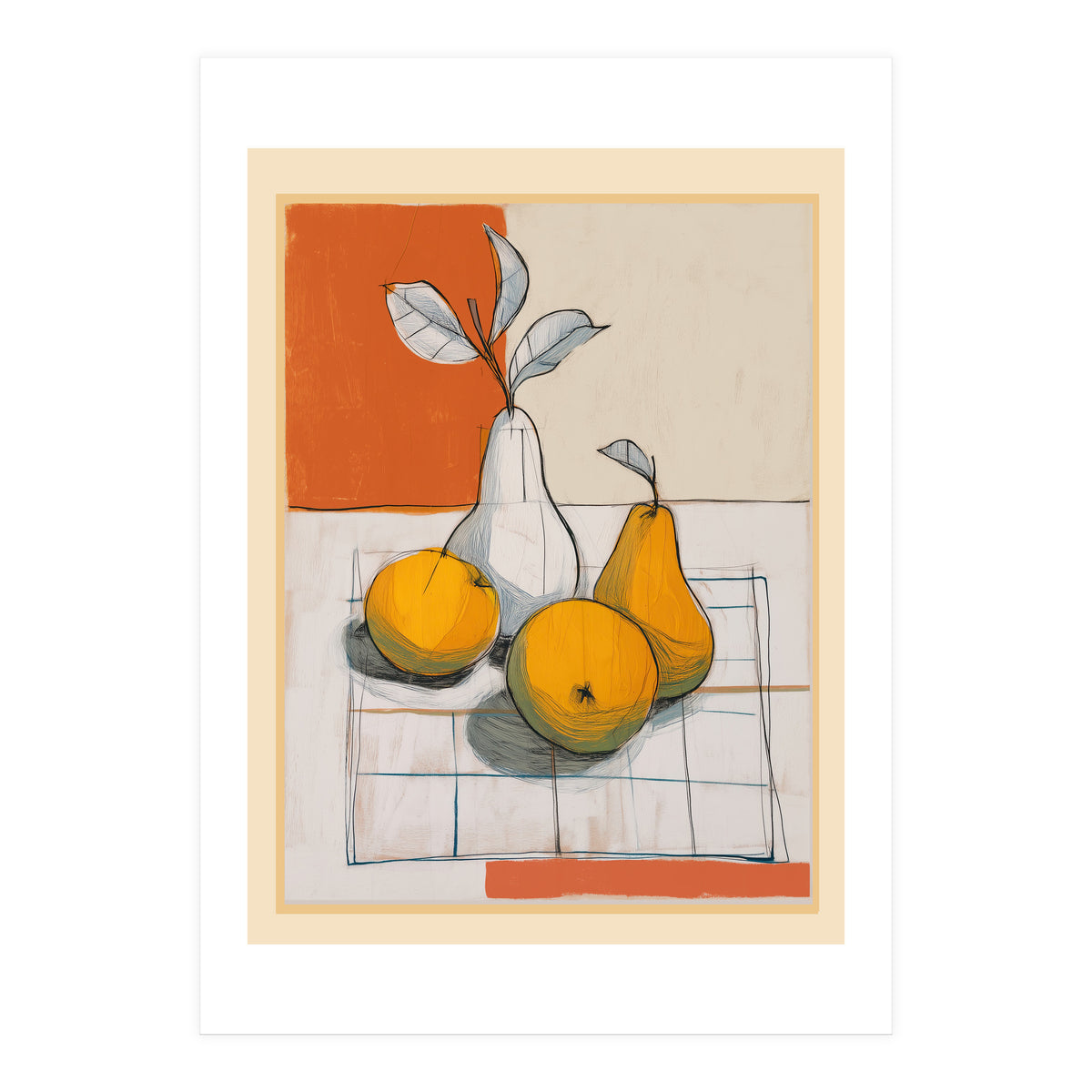Modern Pear Still Life (Print Only)
