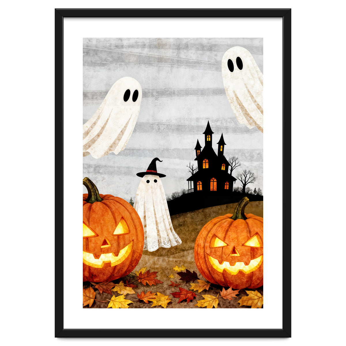 Spooky Halloween Ghost Pumpkin