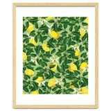 Lemonade Garden, Green Fresh Lemon Botanical Illustration, Vibrant Summer Tropical Fruit Nature thumbnail