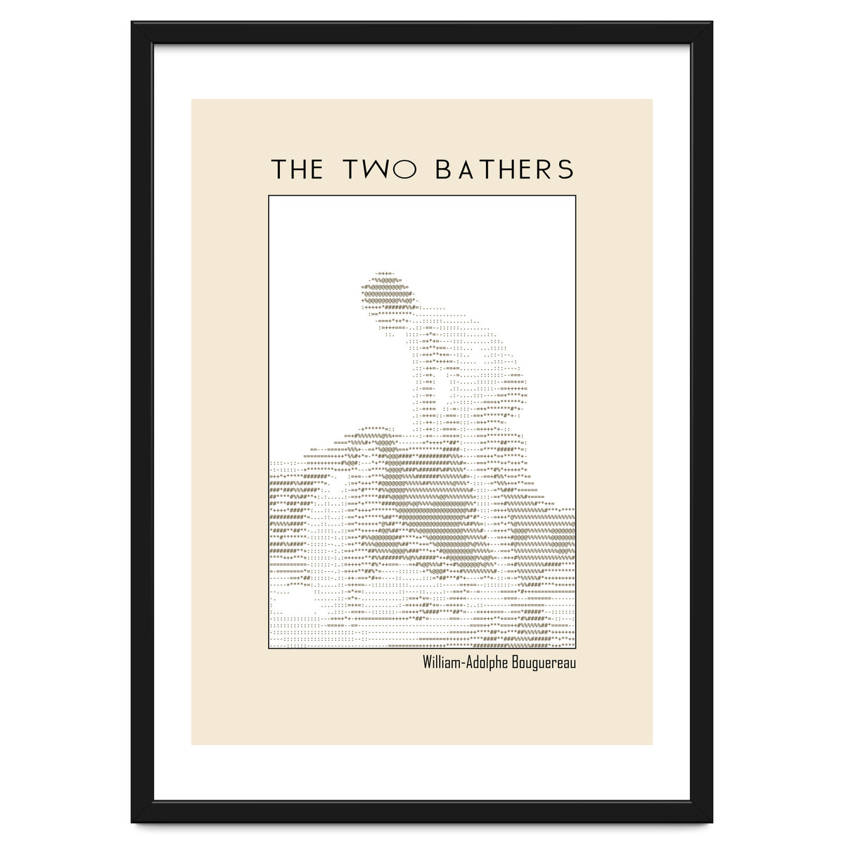 The two bathers (1884) – William-Adolphe Bouguereau (ascii art)