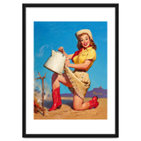 Pinup Sexy Woman Posing With A Hot Teapot thumbnail
