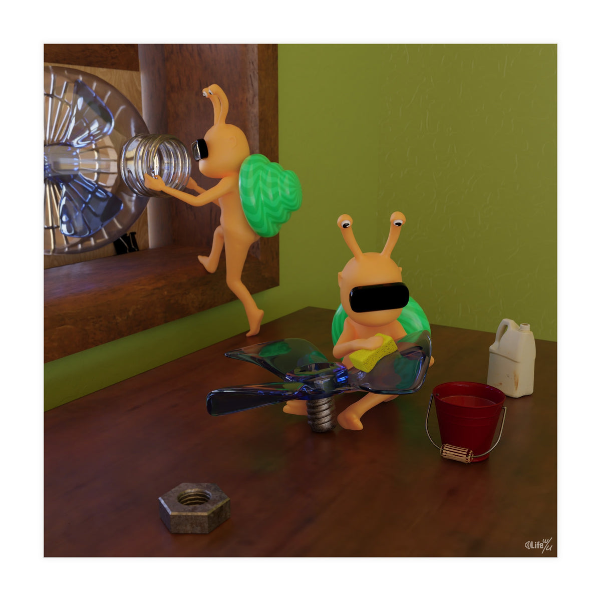 Sustainable Air Cooling System "wip" (Lwuba 036 Air Cooler 01) (Print Only)