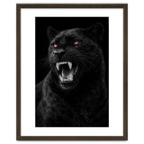 Black leopard with colorful eyes portrait thumbnail