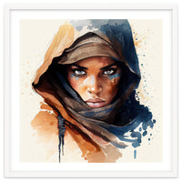 Watercolor Tuareg Woman #1