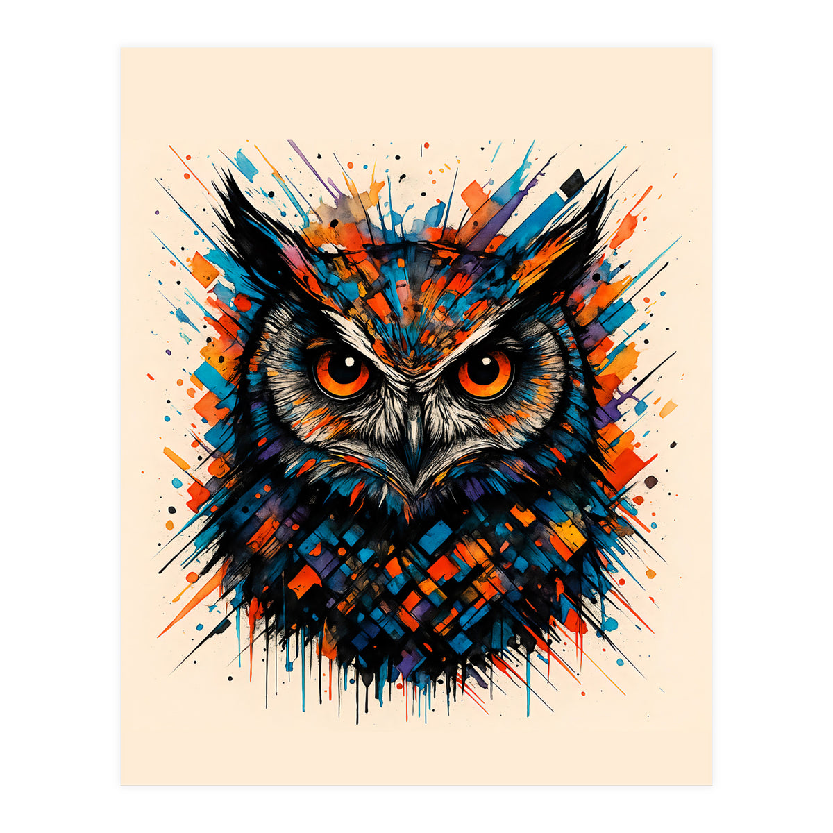 Owl Animal Watercolor (Print Only)