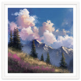 Alpine Summer Meadow with Vibrant Wildflowers and Snow thumbnail