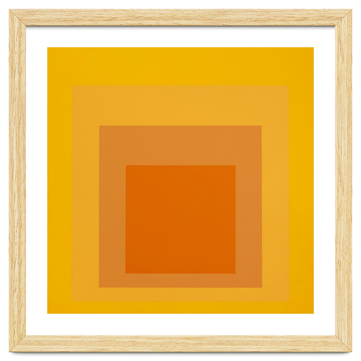 JOSEF ALBERS - HOMAGE TO THE SQUARE YELLOW ORANGE 2. HIGH RESOLUTION