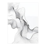 Abstract Black And White Flowing Lines (Print Only) thumbnail