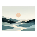 Serene Horizon: Minimalist Organic Landscape (Print Only) thumbnail