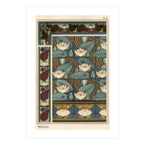 The water lily, Nelumbo lutea, in wallpaper and tile patterns. Lithograph by Verneuil. (Print Only) thumbnail