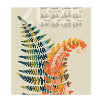 Calendar 2025 colorful fern leaves (Print Only)