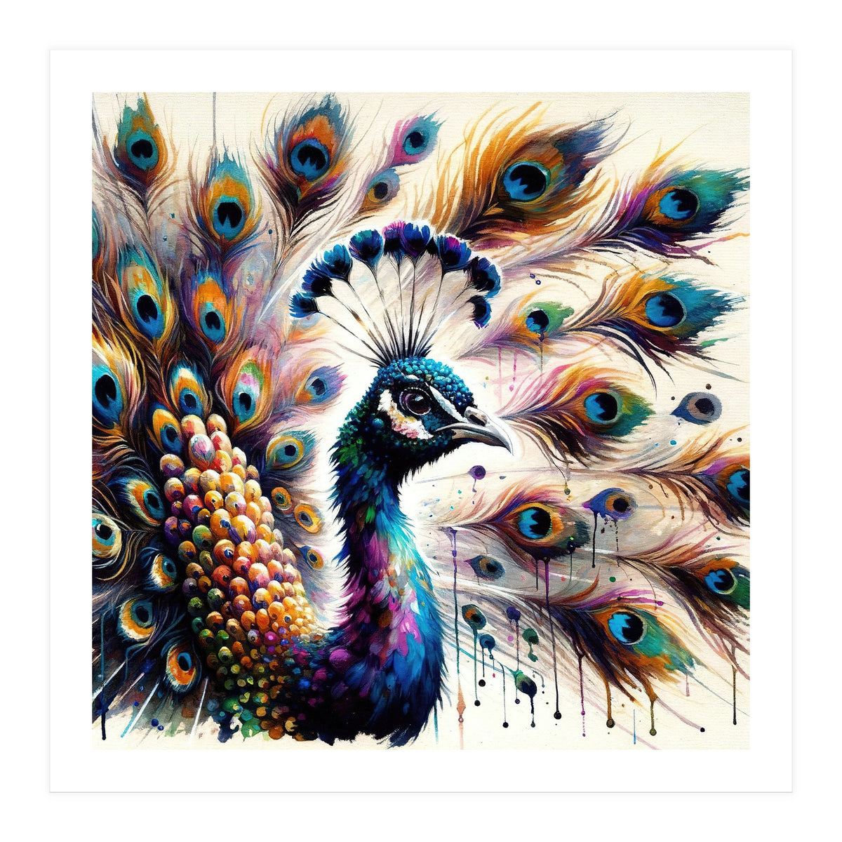 Peacock Feather Splendor (Print Only)