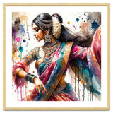 Hindu Woman Dancer With Jewelry And Sari thumbnail