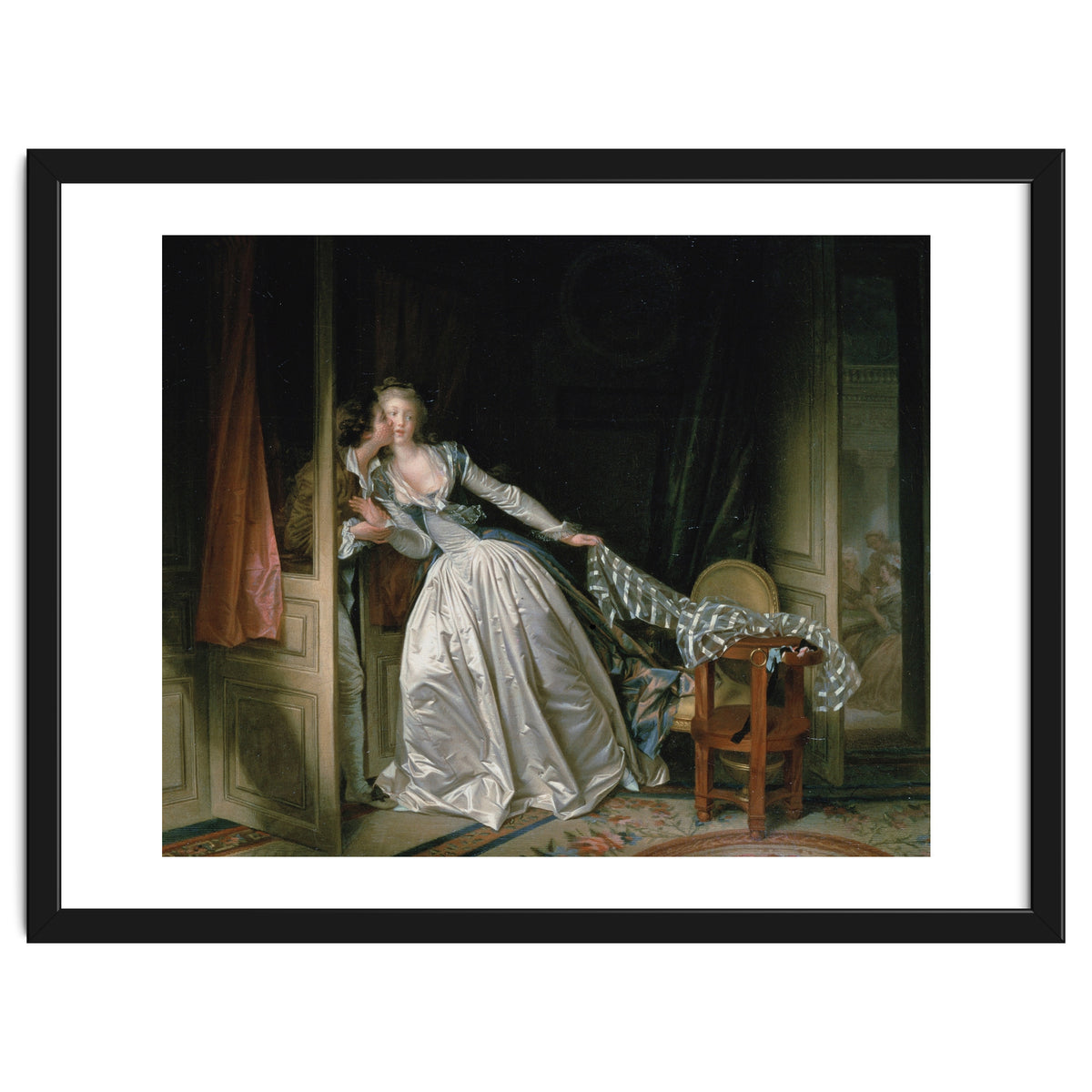 Jean-Honoré Fragonard – The Stolen Kiss | Elegant Rococo Romance & Secret Intimacy