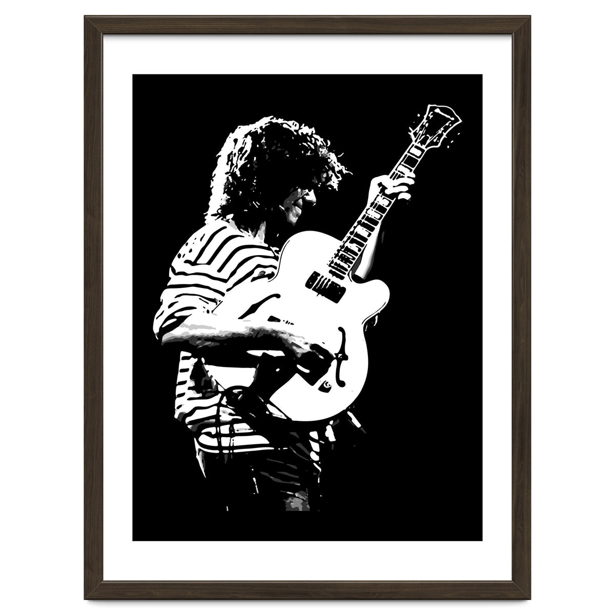 Pat Metheny American Jazz Musician in Monochrome