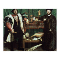 Germany school. The Ambassadors (with anamorphosis in the lower part of the painting). 1533. Oil ... (Print Only)