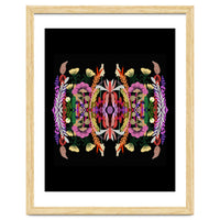 The Butterfly Effect Series 01, Paint Blot Mirror Colorful, Symmetrical Graphic, Eclectic Mandala