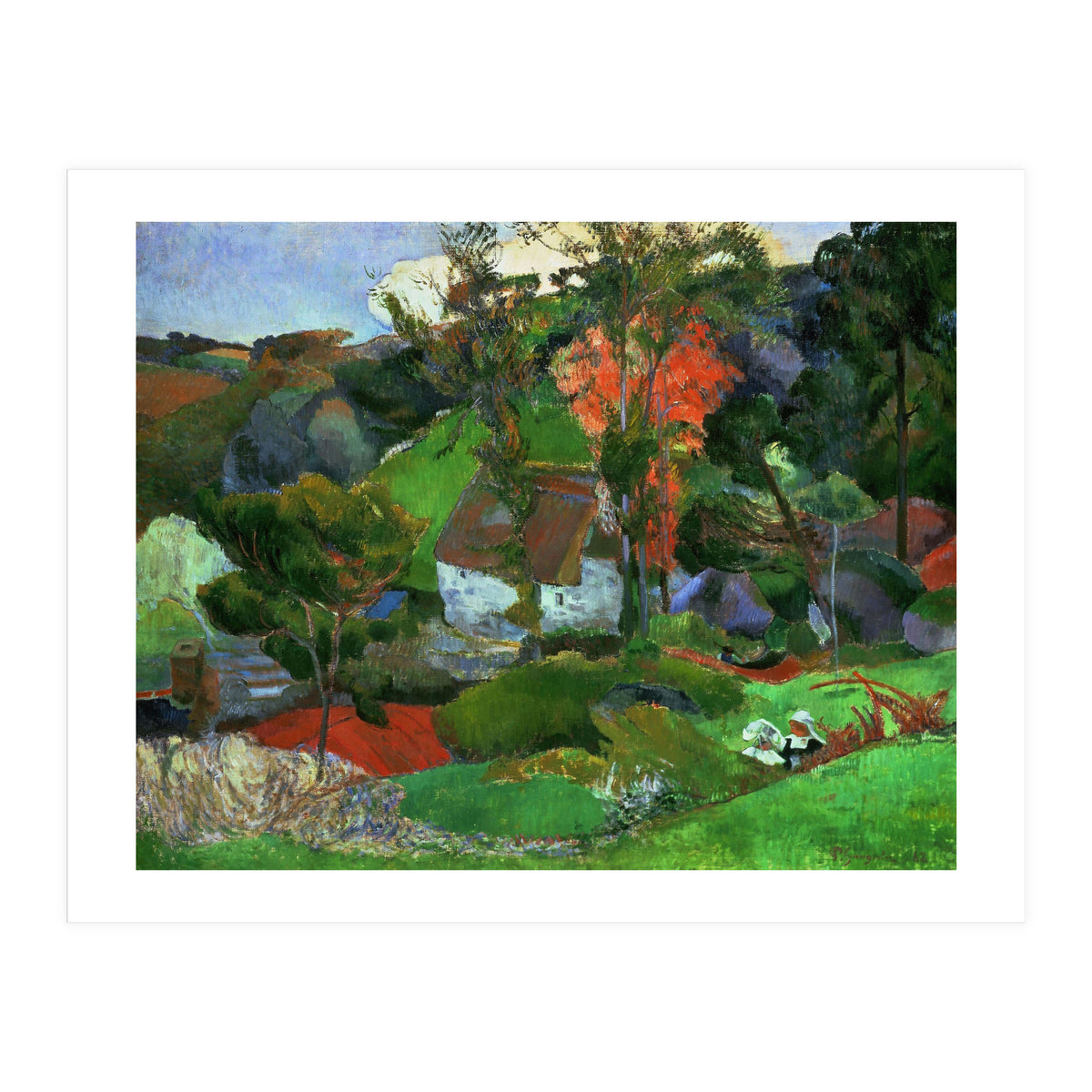 Paul Gauguin / 'Aven running through Pont-Aven', 1888, Oil on canvas. (Print Only)