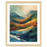Textured Impasto Mountain Valley Landscape thumbnail