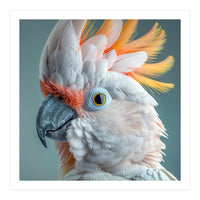 Salmon Crested Cockatoo Close Up Portrait (Print Only)