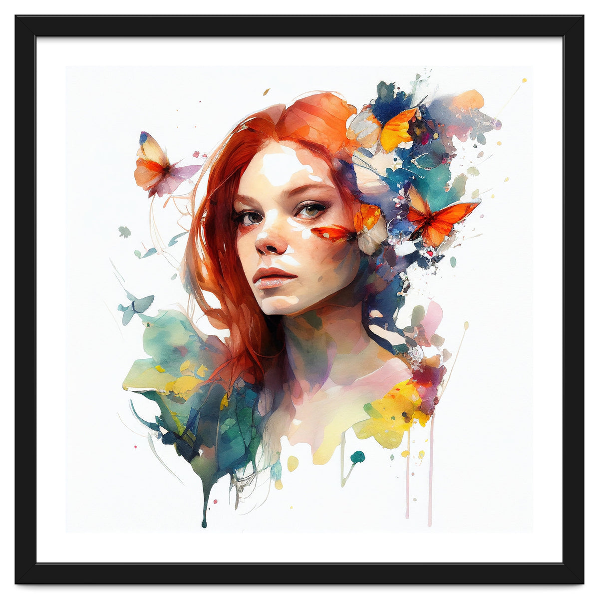 Red Hair Butterfly Reverie