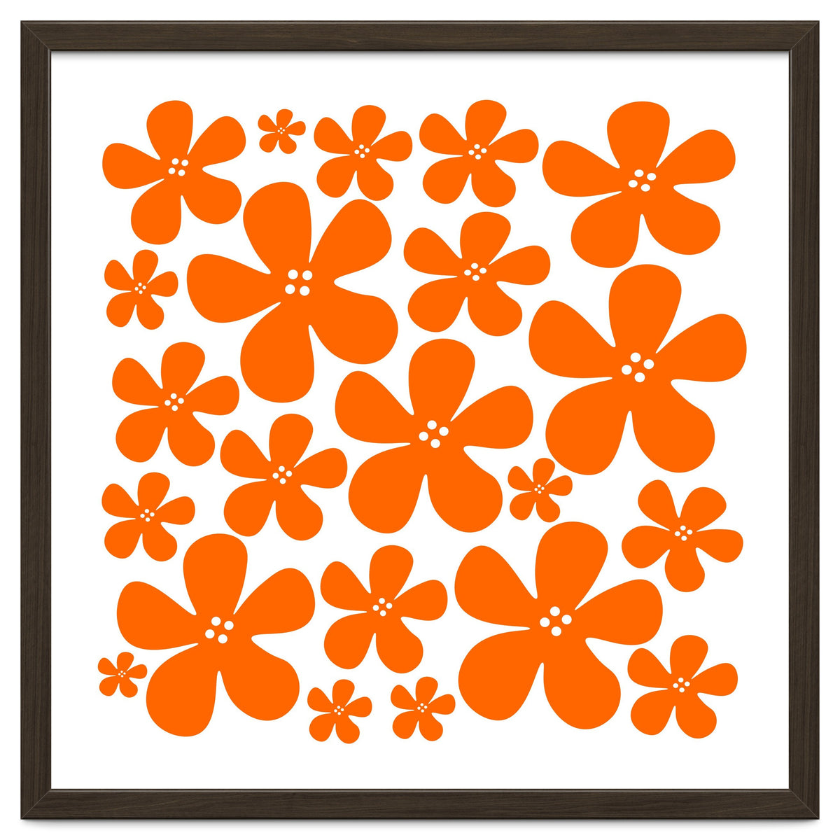 Orange Flowers Pattern