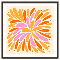 Floral Burst - pink, yellow and orange