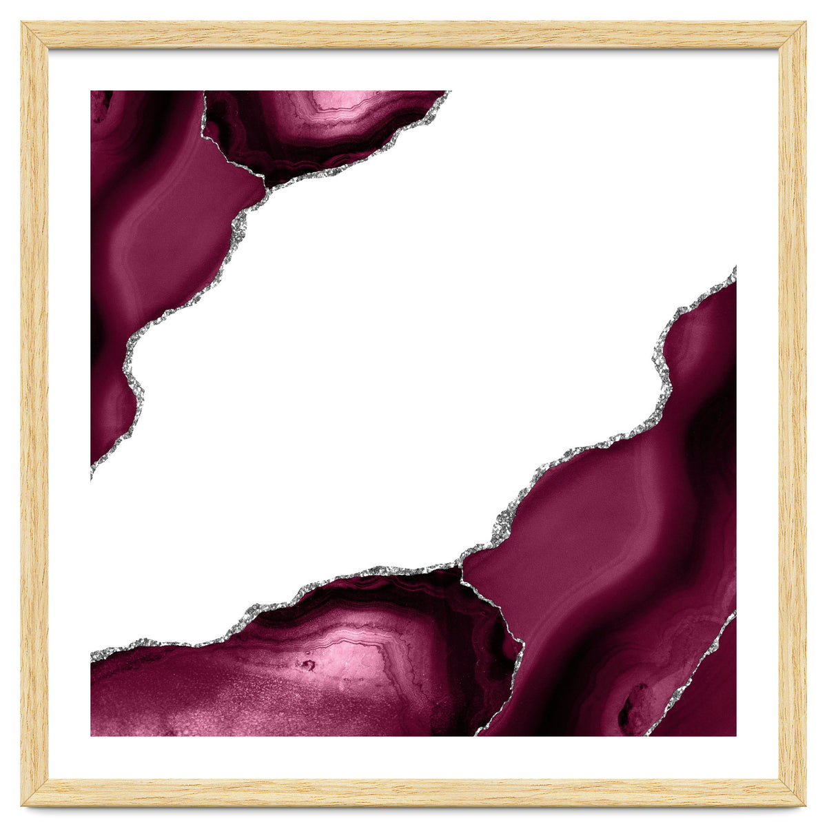 Burgundy & Silver Agate Texture 08