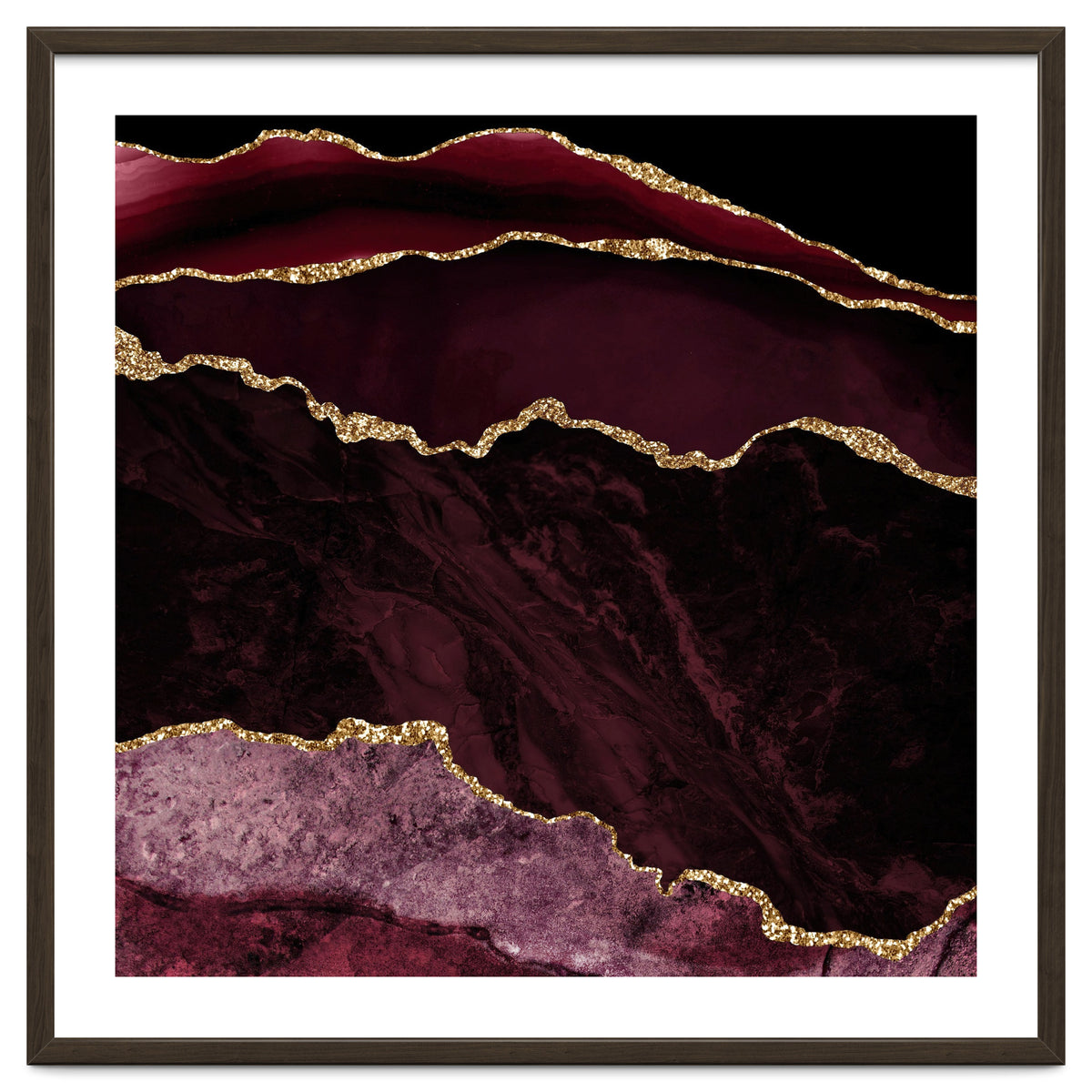 Burgundy & Gold Agate Texture 02