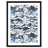 Watercolor Landscape Blue Mountains thumbnail
