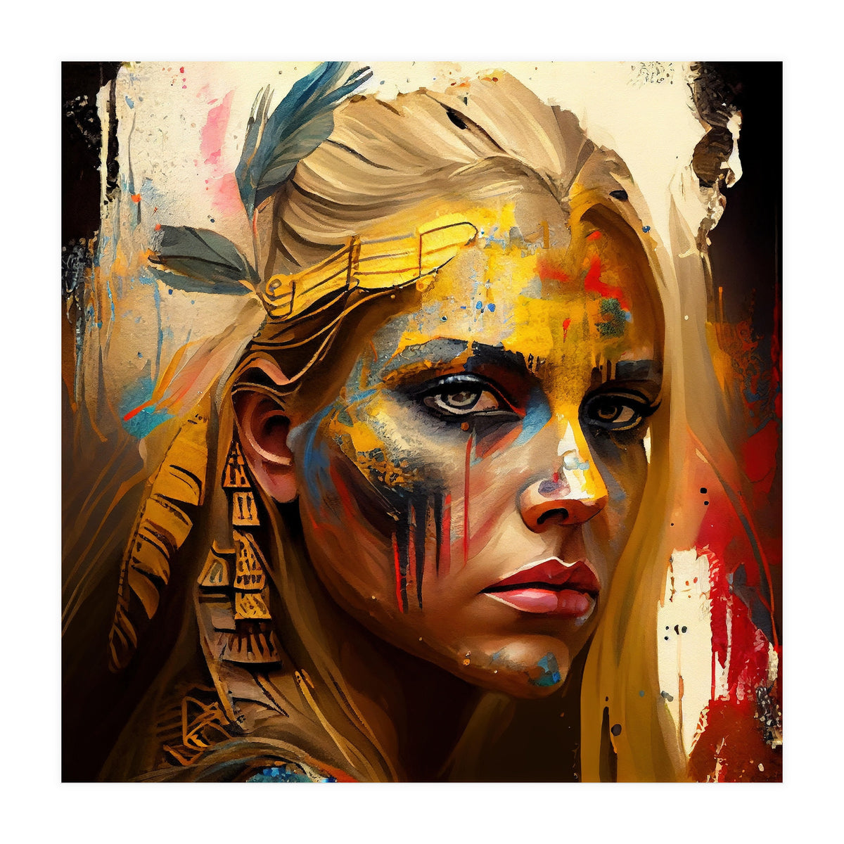 Powerful Warrior Woman #2 (Print Only)