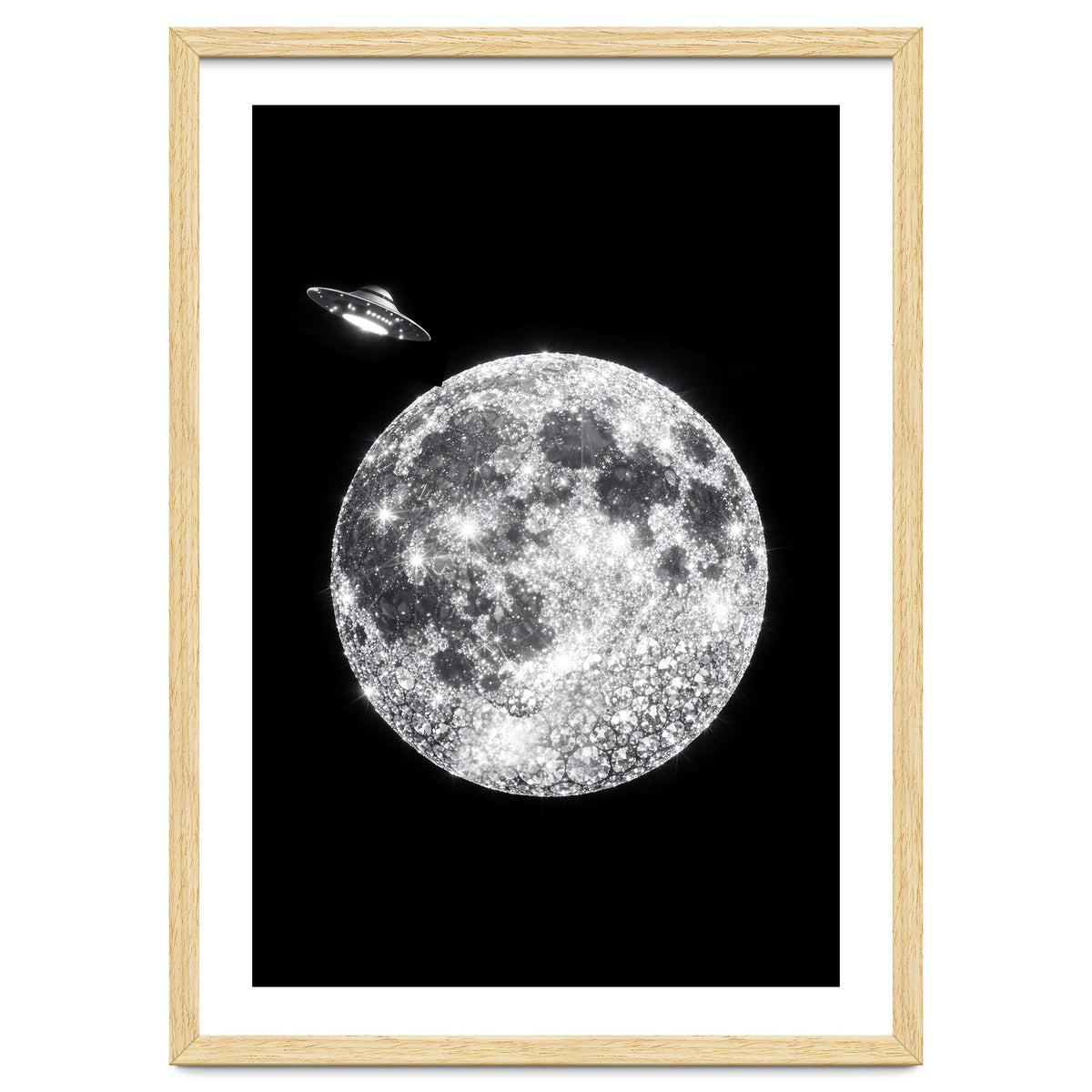 Diamond moon and UFO