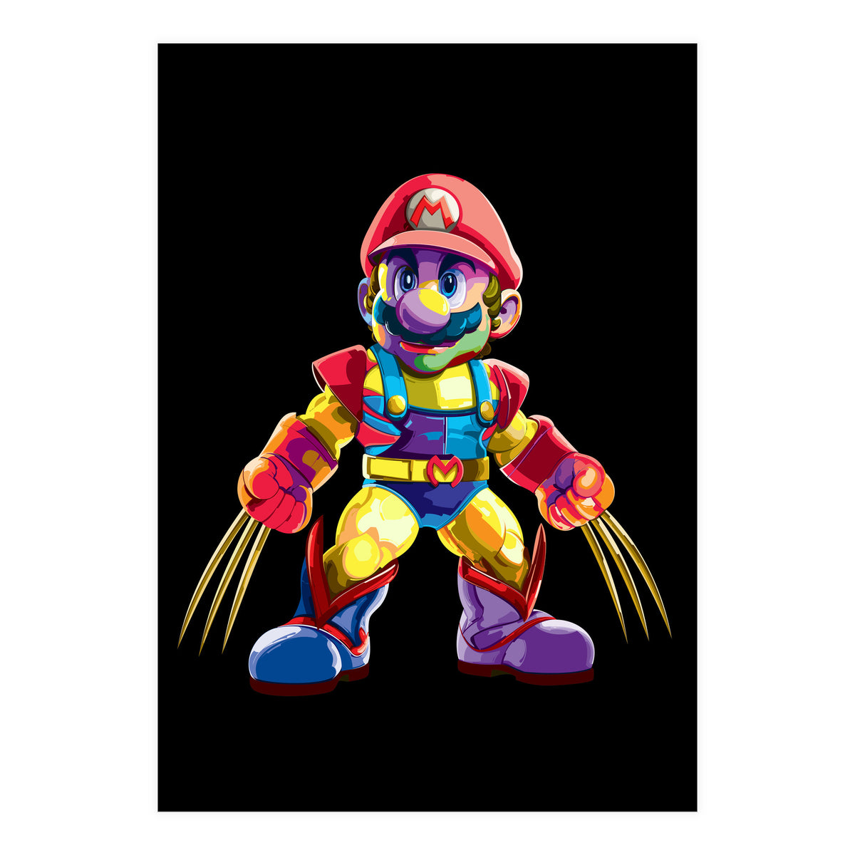 Mario Bros Action Fight Game 2 (Print Only)
