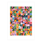 Life On A Checkboard, Abstract Maximalism Eclectic Painting, Bohemian Pop Of Color Illustration (Print Only) thumbnail