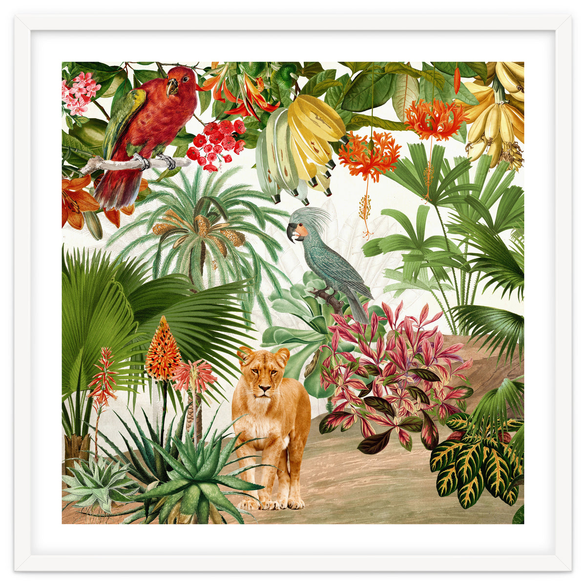 Vintage Tropical Jungle Paradise