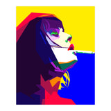 Girl Smoking Pop Art WPAP Style Illustration (Print Only) thumbnail