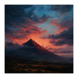Majestic Mountain Peak at Sunset (Print Only) thumbnail