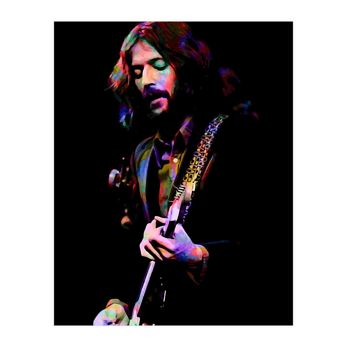 Eric Clapton Rock and Blues Guitarist Legend v3 (Print Only)