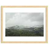 Snow-covered green mountains - Iceland thumbnail
