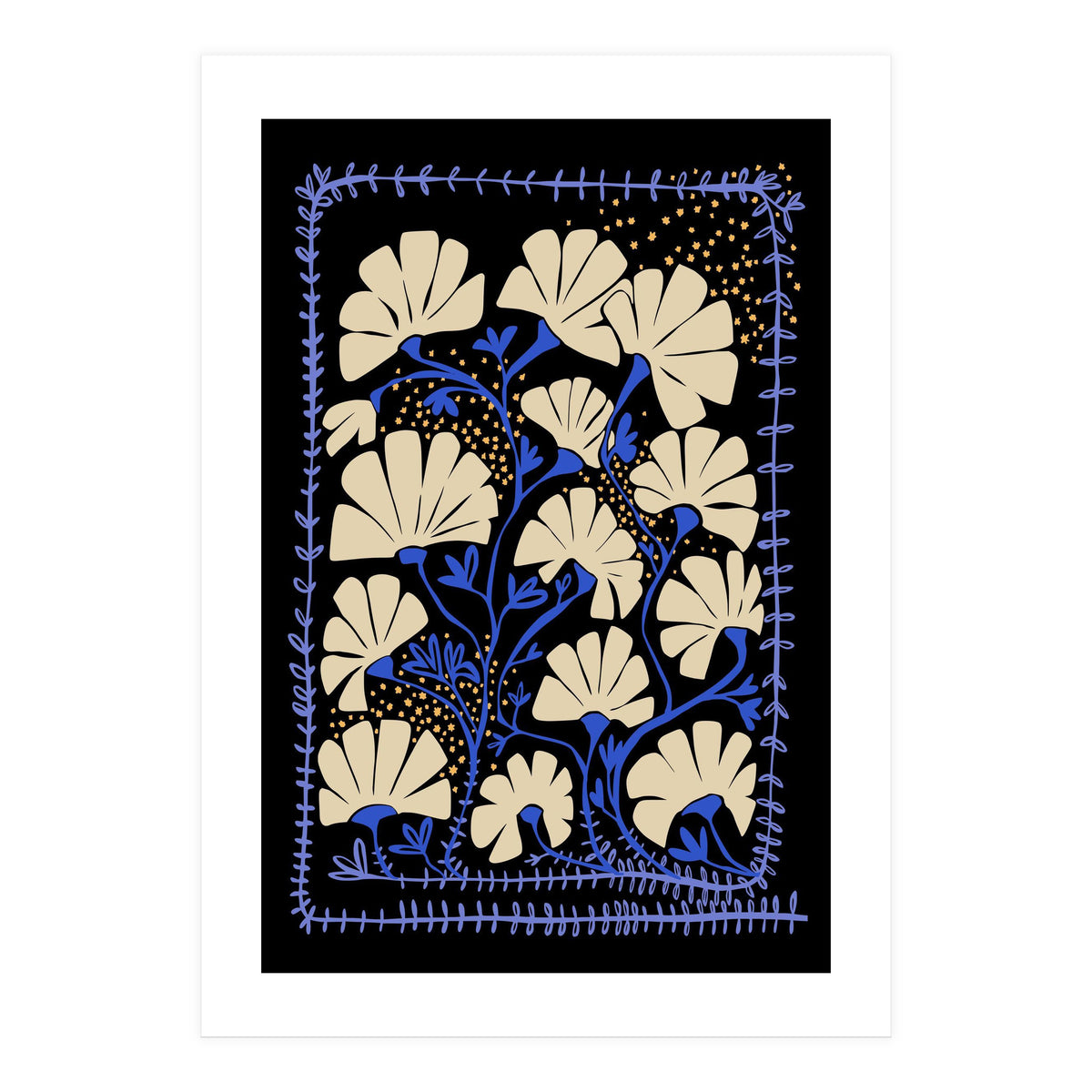 Klimts blooming  black (Print Only)