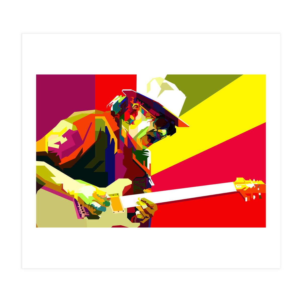 Carlos Santana Latin Guitarist Pop Art Wpap (Print Only)