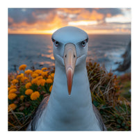 Albatross Bird With Intense Gaze By The Sea (Print Only)