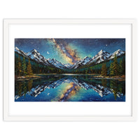 Midnight Mountain Reflection