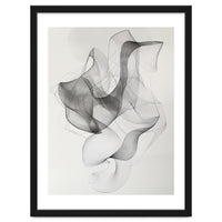 Abstract Black And White Swirling Lines Art