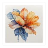 Ethereal Amber and Azure Bloom (Print Only) thumbnail