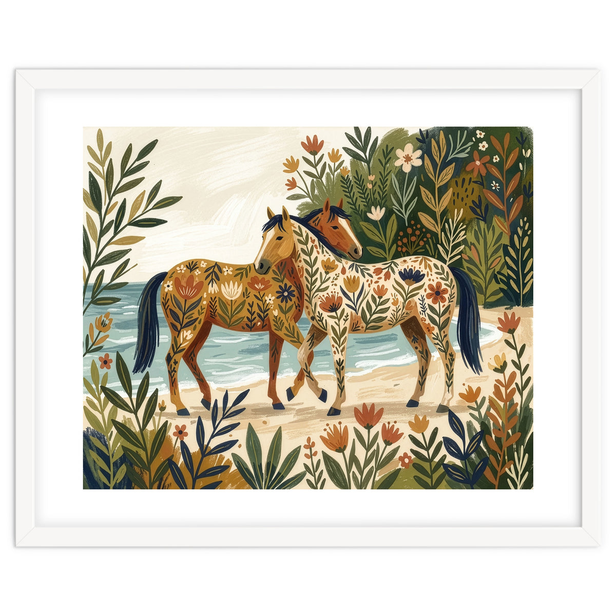 Horses In Blooming Paradise