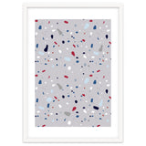 Modern Gray Blue Rounded Terrazzo thumbnail