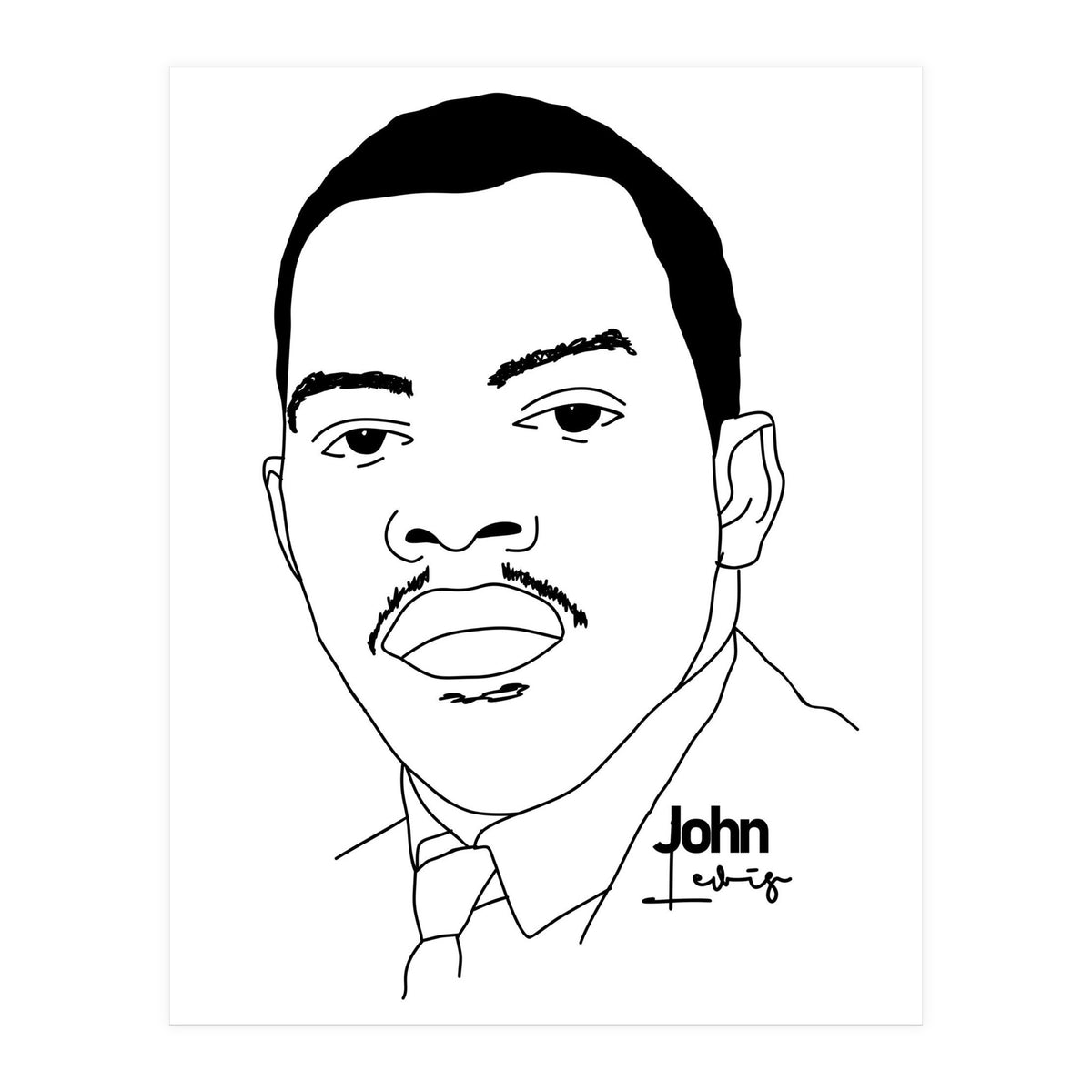 John Lewis Civil Rights Activist (Print Only)