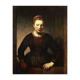 Rembrandt Harmenszoon van Rijn / 'Young Girl at an Open Half-Door', 1645. (Print Only) thumbnail