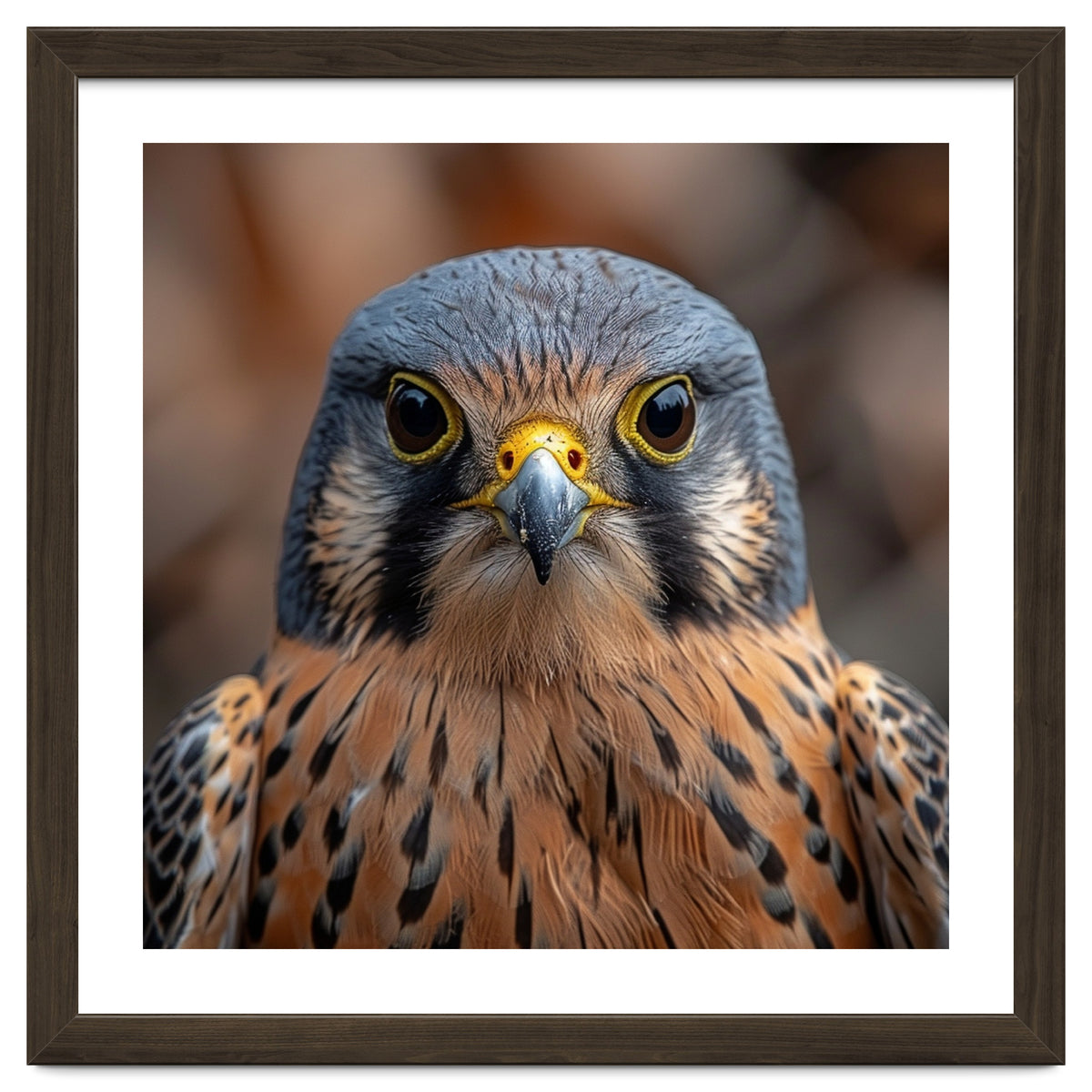 Close Up Kestrel Falcon Bird Portrait Majestic